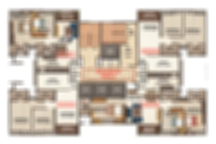 Kumar Parc Residences 2 BHK floor plan Magarpatta