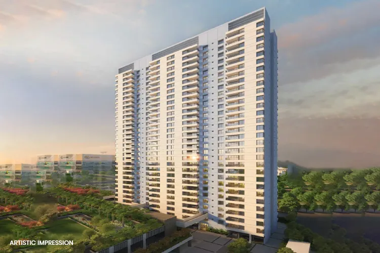Kumar Parc Residences 3 BHK spacious living room Magarpatta